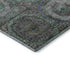 8' X 10' Green And Gray Geometric Washable Area Rug With UV Protection