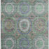 8' X 10' Green And Gray Geometric Washable Area Rug With UV Protection