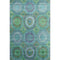 8' X 10' Teal And Lime Green Geometric Washable Area Rug With UV Protection