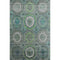 8' X 10' Teal And Lime Green Geometric Washable Area Rug With UV Protection