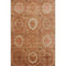 5' X 8' Terra Cotta And Copper Geometric Washable Area Rug With UV Protection