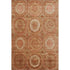 5' X 8' Terra Cotta And Copper Geometric Washable Area Rug With UV Protection