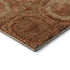 5' X 8' Terra Cotta And Copper Geometric Washable Area Rug With UV Protection