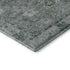 8' Sage And Gray Oriental Washable Round Rug With UV Protection