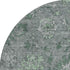 8' Sage And Gray Oriental Washable Round Rug With UV Protection
