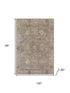8' X 10' Khaki And Beige Oriental Washable Area Rug With UV Protection
