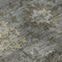 9' X 12' Pewter And Taupe Oriental Washable Area Rug With UV Protection