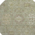 8' Sage And Beige Oriental Washable Round Rug With UV Protection