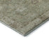 8' Sage And Beige Oriental Washable Round Rug With UV Protection