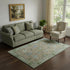 5' X 8' Brown And Lavender Oriental Washable Area Rug With UV Protection