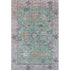 9' X 12' Mint Green And Peach Oriental Washable Area Rug With UV Protection