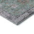9' X 12' Mint Green And Peach Oriental Washable Area Rug With UV Protection