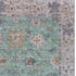 9' X 12' Mint Green And Peach Oriental Washable Area Rug With UV Protection