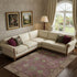 8' X 10' Pink And Beige Oriental Washable Area Rug With UV Protection