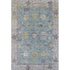 5' X 8' Pale Aqua And Teal Oriental Washable Area Rug With UV Protection