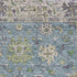 5' X 8' Pale Aqua And Teal Oriental Washable Area Rug With UV Protection