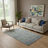 5' X 8' Brown And Teal Floral Vines Washable Area Rug With UV Protection