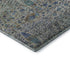 8' Brown And Teal Floral Vines Washable Round Rug With UV Protection