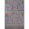 8' X 10' Blue And Red Floral Vines Washable Area Rug With UV Protection