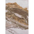 5' X 8' Brown And Ivory Abstract Washable Area Rug With UV Protection