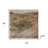 5' X 8' Brown And Ivory Abstract Washable Area Rug With UV Protection