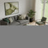 5' X 8' Green And Ivory Abstract Washable Area Rug With UV Protection