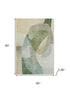 5' X 8' Sage And Beige Abstract Washable Area Rug With UV Protection
