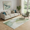 5' X 8' Sage And Beige Abstract Washable Area Rug With UV Protection