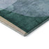 8' Green And Teal Abstract Washable Round Rug With UV Protection