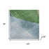 8' X 10' Green And Teal Abstract Washable Area Rug With UV Protection