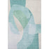 8' X 10' Pale Aqua And Beige Abstract Washable Area Rug With UV Protection
