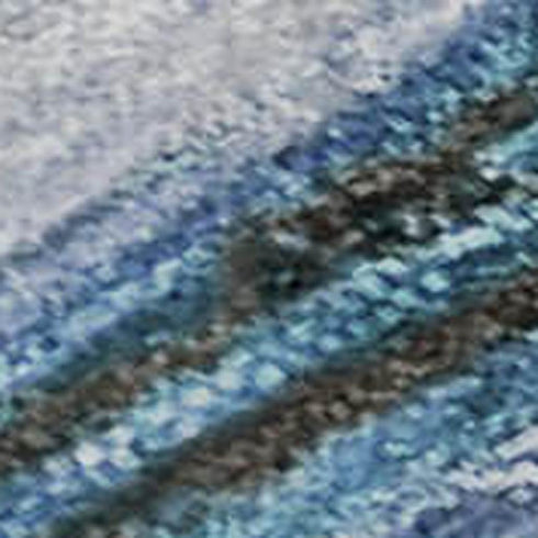 8' X 10' Blue And Charcoal Abstract Washable Area Rug With UV Protection
