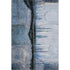 9' X 12' Blue And Charcoal Abstract Washable Area Rug With UV Protection