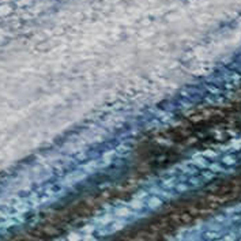 9' X 12' Blue And Charcoal Abstract Washable Area Rug With UV Protection