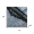 9' X 12' Blue And Charcoal Abstract Washable Area Rug With UV Protection