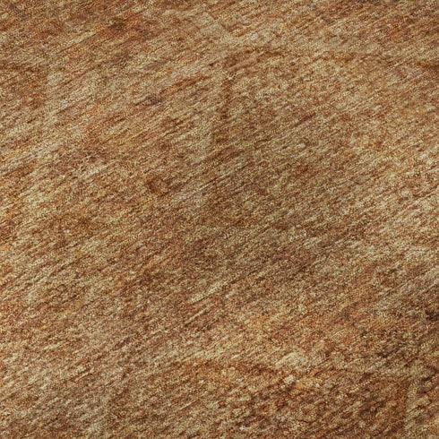 8' X 10' Copper And Rust Geometric Washable Area Rug With UV Protection