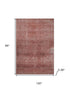 8' X 10' Pink And Mauve Geometric Washable Area Rug With UV Protection