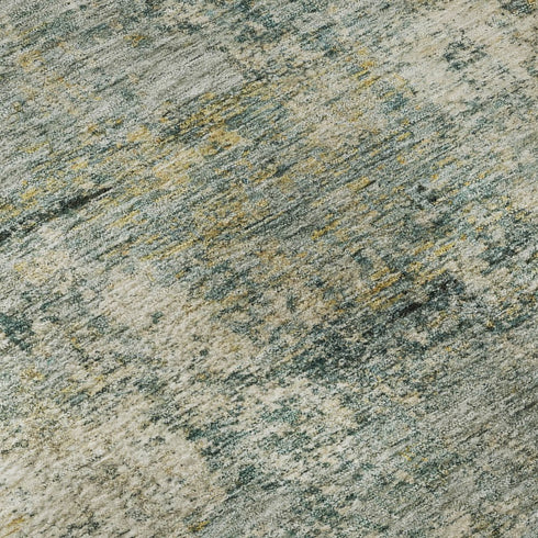 9' X 12' Sage And Beige Abstract Washable Area Rug With UV Protection
