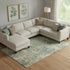 9' X 12' Sage And Beige Abstract Washable Area Rug With UV Protection
