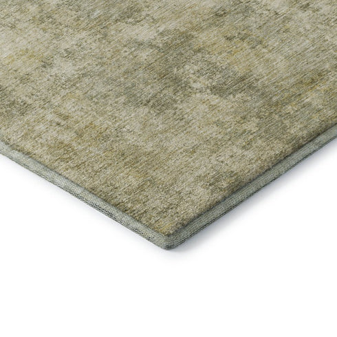 5' X 8' Sage And Beige Abstract Washable Area Rug With UV Protection