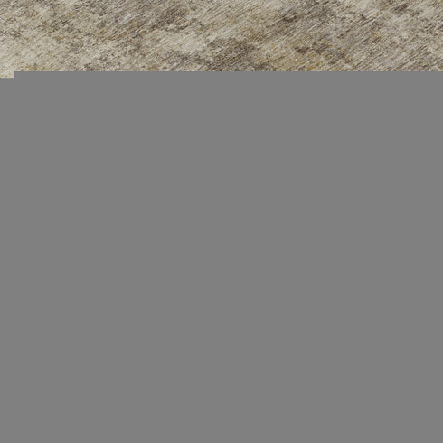8' Taupe And Beige Abstract Washable Round Rug With UV Protection