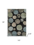 8' X 10' Black And Taupe Geometric Washable Area Rug With UV Protection