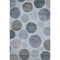 5' X 8' Blue And Gray Geometric Washable Area Rug With UV Protection