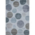 5' X 8' Blue And Gray Geometric Washable Area Rug With UV Protection
