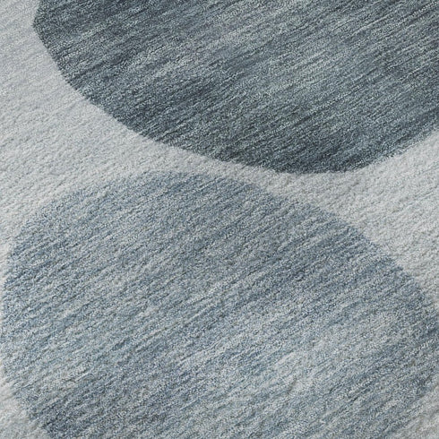 5' X 8' Blue And Gray Geometric Washable Area Rug With UV Protection
