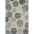 5' X 8' Khaki And Teal Geometric Washable Area Rug With UV Protection
