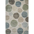 5' X 8' Khaki And Teal Geometric Washable Area Rug With UV Protection
