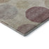 8' Salmon And Ivory Geometric Washable Round Rug With UV Protection
