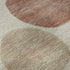 8' Salmon And Ivory Geometric Washable Round Rug With UV Protection