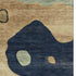 5' X 8' Navy Blue And Beige Abstract Washable Area Rug With UV Protection